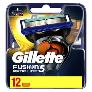 Кассеты сменные для бритья GILLETTE Fusion (Жиллет Фьюжин) ProGlide (Проглайд) 12 шт