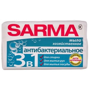 Мыло хозяйственное SARMA (Сарма) с антибактериальным эффектом 140 г