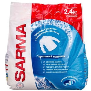 Порошок стиральный SARMA (Сарма) Горная свежесть универсальный 2,4 кг