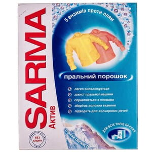 Порошок стиральный SARMA (Сарма) Актив Горная свежесть универсальный 400 г