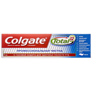 Зубна паста COLGATE (Колгейт) Total 12 (Тотал 12) Професіональна чистка 75 мл