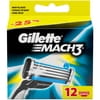 Кассеты сменные для бритья GILLETTE Mach 3 (Жиллет мак 3 три) 12 шт