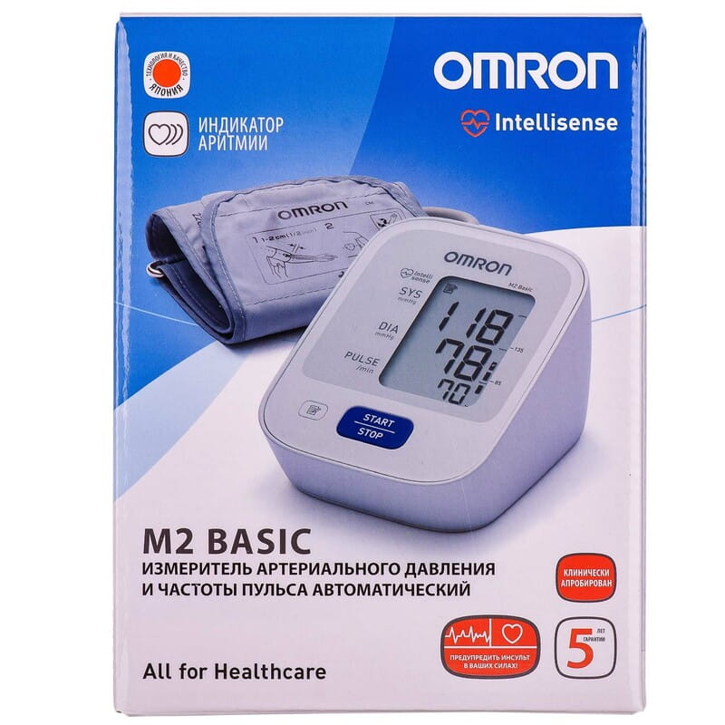 Тонометр Omron M2 Basic автоматический с манжетой 22-32 см