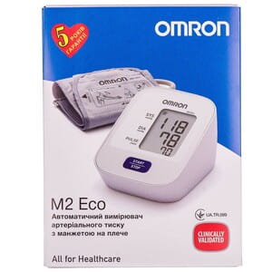 Измеритель (тонометр) артериального давления OMRON (Омрон) модель M2 Eco (Эко) (HEM-7120-AF) автоматический