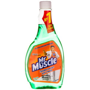 Средство для мытья стекла MR.MUSCLE (Мистер Мускул) Профессионал с нашатырным спиртом запасный блок 500 мл