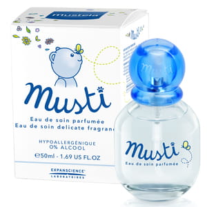 Вода туалетная MUSTELA (Мустела) Musti (Мусти) EAU Soin Delikate Fragranse детская гипоаллергенная 50 мл