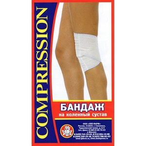 Бандаж на коленный сустав (наколенник) эластичный комбинированный размер 3 (обхват колена 39-40 см)