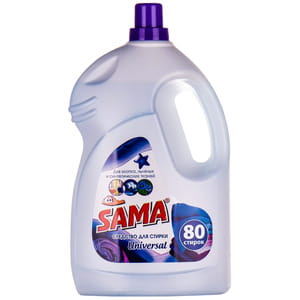 Гель для стирки SAMA (САМА) Universal для хлопка, льняных и синтетических тканей 4 кг