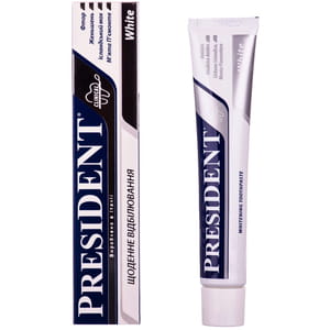 Зубная паста PRESIDENT (Президент) Clinical White (Клиникал Вайт) отбеливающая 50 мл