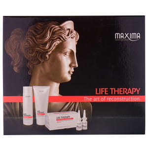 Набор MAXIMA (Максима) Life Therapy: шампунь восстанавливающий 250 мл+маска восстанавливающая 250 мл+сыворотка восстанавливающая флаконы по 12 мл 6 шт