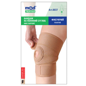 Бандаж на колінний суглоб фіксуючий Медтекстиль 6037 розмір S/М люкс