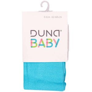 Колготки для младенцев DUNA (Дюна) 489 однотонные демисезонные хлопковые цвет светло-бирюзовый размер 62-68