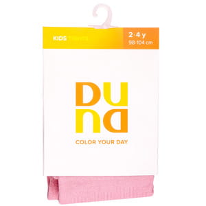 Колготки детские DUNA (Дюна) 489 однотонные демисезонные хлопковые цвет светло-розовый размер (рост) 98-104 см