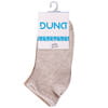 Носки детские DUNA (Дюна) 57 короткие однотонные демисезонные хлопковые цвет серо-бежевый размер (стопа) 14-16 см 3 пары
