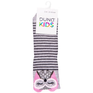 Носки детские DUNA (Дюна) 4004 с совой демисезонные хлопковые цвет светло-серый размер (стопа) 16-18 см 1 пара