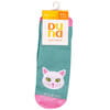 Носки детские DUNA (Дюна) 4200 короткие с котиком демисезонные хлопковые цвет морской волны размер (стопа) 18-20 см 1 пара
