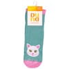 Носки детские DUNA (Дюна) 4200 короткие с котиком демисезонные хлопковые цвет морской волны размер (стопа) 20-22 см 1 пара