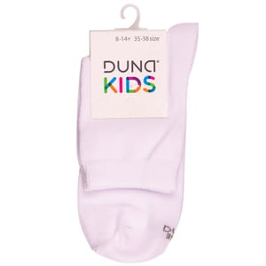 Носки детские DUNA (Дюна) 471 однотонные демисезонные хлопковые цвет белый размер (стопа) 22-24 см 1 пара