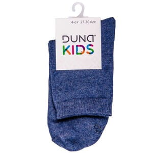 Носки детские DUNA (Дюна) 471 однотонные демисезонные хлопковые цвет джинсовый размер (стопа) 18-20 см 1 пара