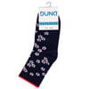 Носки детские DUNA (Дюна) 958 с цветочками демисезонные хлопковые цвет темно-синий размер (стопа) 16-18 см 1 пара