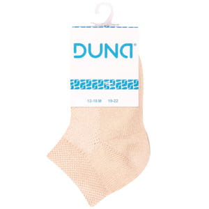 Носки для младенцев DUNA (Дюна) 427 в сеточку демисезонные хлопковые цвет серо-бежевый размер (стопа) 12-14 см 1 пара