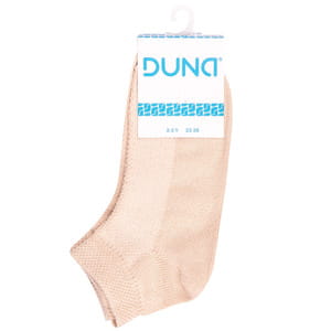 Носки детские DUNA (Дюна) 427 в сеточку демисезонные хлопковые цвет серо-бежевый размер (стопа) 16-18 см 1 пара