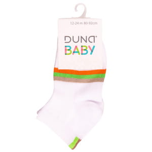 Носки для младенцев DUNA (Дюна) 951 однотонные демисезонные хлопковые цвет салатовый размер (стопа) 12-14 см 1 пара