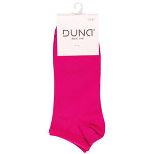 Носки женские DUNA (Дюна) 307 короткие однотонные демисезонные хлопковые цвет малиновый размер (стопа) 21-23 см 1 пара