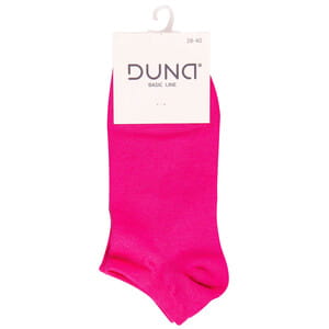 Носки женские DUNA (Дюна) 307 короткие однотонные демисезонные хлопковые цвет малиновый размер (стопа) 23-25 см 1 пара