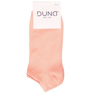 Носки женские DUNA (Дюна) 307 короткие однотонные демисезонные хлопковые цвет персиковый размер (стопа) 23-25 см 1 пара