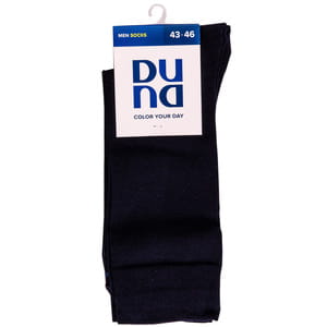 Носки мужские DUNA (Дюна) 260 однотонные классические демисезонные хлопковые цвет темно-синий размер (стопа) 27-29 см 1 пара