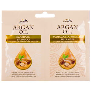 Шампунь для волос и кондиционер для волос JOANNA (Джоанна) Argan Oil с аргановым маслом для сухих волос в двойном саше по 10 мл