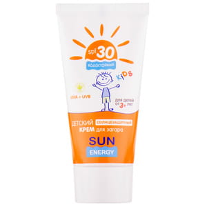 Крем для засмаги SUN ENERGY (Сан енерджі) Kids дитячий сонцезахисний SPF 30 водостійкий 50 мл