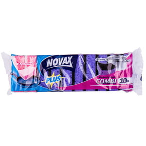 Губки кухонные NOVAX (Новакс) Plus с большими порами Combi 10 шт