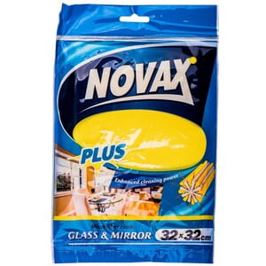 Салфетка мирофибра NOVAX (Новакс) универсальная для зеркал 1 шт