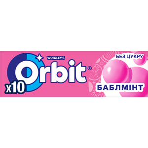 Жевательная резинка ORBIT (Орбит) Bubblemint (Баблминт) 10 шт