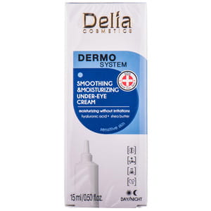Крем для контура глаз DELIA COSMETICS (Делия Косметикс) Dermo system разглаживающий увлажняющий 15 мл