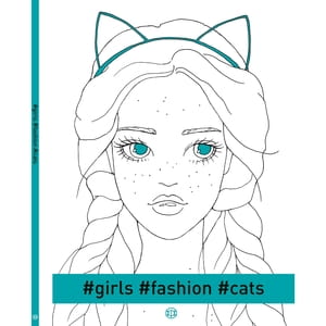 Книга раскраска Girls. Fashion. Cats на украинском языке