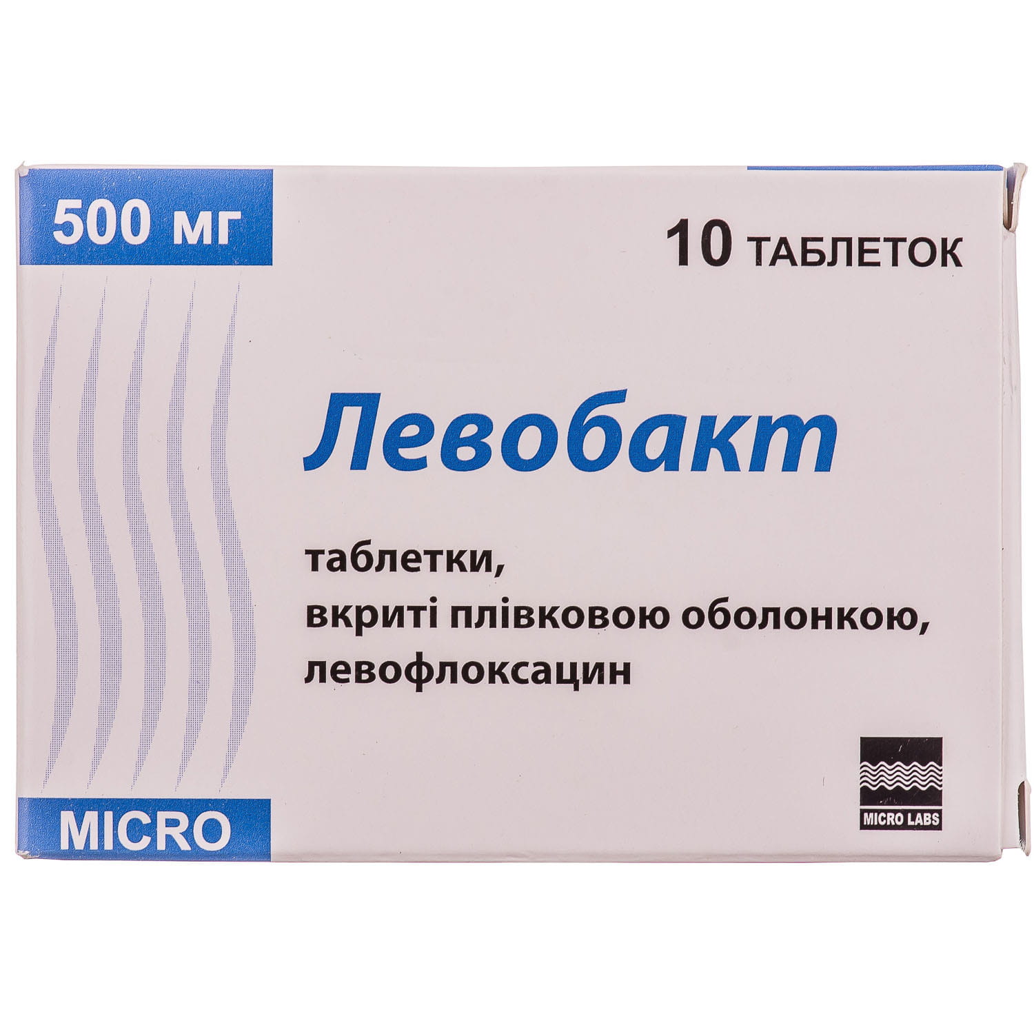 Левобакт таблетки покрытые пленочной оболочкой по 500мг блистер 10шт  (8901302061404) Микро лабс (Индия) - инструкция, купить по низкой цене в  Украине | Аналоги, отзывы - МИС Аптека 9-1-1