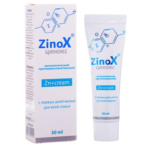 Крем Цинокс для тела с противовоспалительным, антисептическим, подсушивающим и защитным действием туба 30 мл