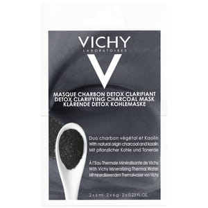 Маска-детокс для лица VICHY (Виши) с углем и каолином для глубокого очищения кожи по 6 мл 2 шт