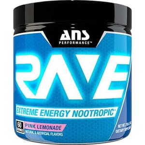 Предтренировочный комплекс ANS Performance (АНС Перформанс) Rave Extreme Energy Nootropic вкус розовый лимонад 210 г