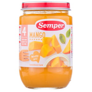Пюре фруктовое детское SEMPER (Семпер) Манго с 4-х месяцев 190 г