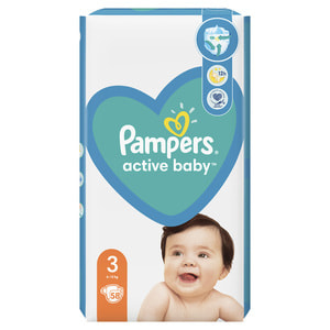 Підгузки для дітей PAMPERS Active Baby (Памперс Актив Бебі) 3 від 6 до 10 кг 58 шт