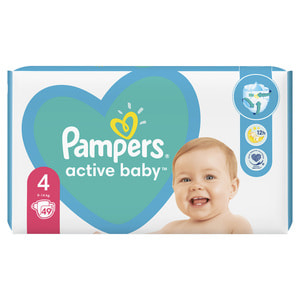 Подгузники для детей PAMPERS Active Baby (Памперс Актив Бэби) 4 от 9 до 14 кг 49 шт