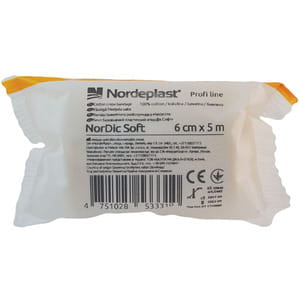 Бинт эластичный медицинский NorDic Soft (НорДик Софт) хлопковый размер 6 см х 5 м 1 шт
