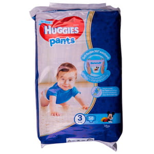 Підгузки-трусики для дітей HUGGIES (Хагіс) Pants (Пентс) 3 для хлопчиків від 6 до 11 кг 58 шт