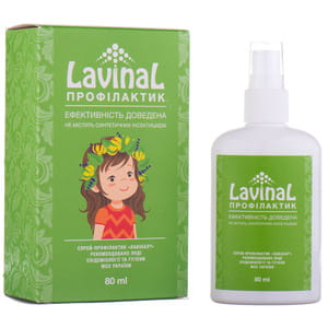 Лавінал спрей-профілактик для захисту від вошей на основі ефірних олій флакон 80 мл