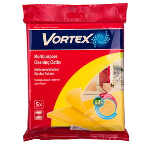 Салфетки для уборки VORTEX (Вортекс) вискозные 5 шт