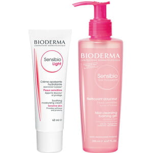 Набор BIODERMA (Биодерма) Программа для чувствительной кожи Сансибио Крем легкий 40 мл и Сансибио гель очищающий 200 мл